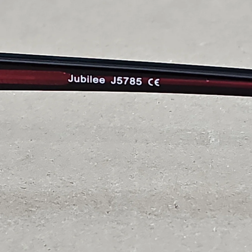 Jubilee J5785 Eyeglasses Frames Burgundy/Black Rectangular Full Rim 51-16-140